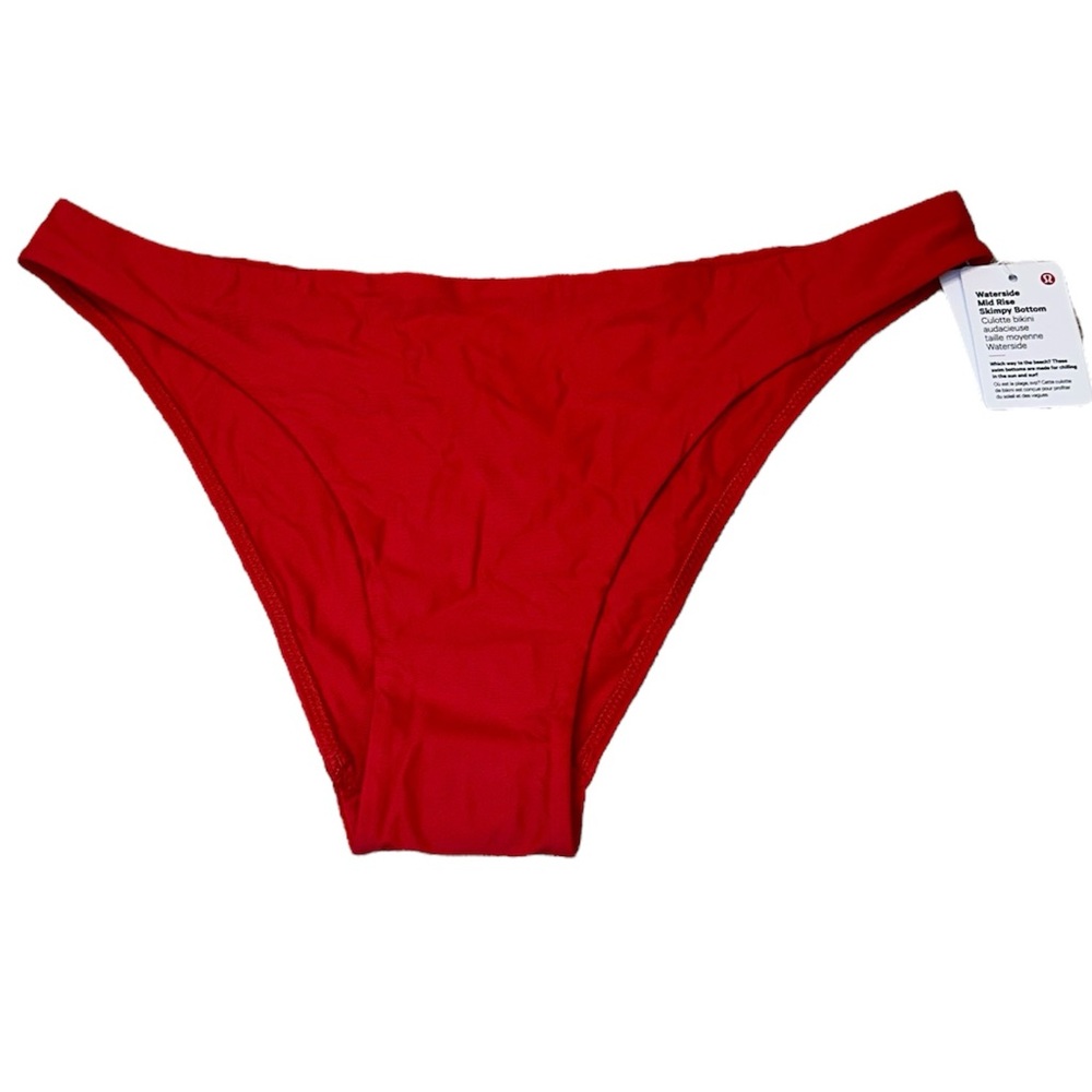 Lululemon Waterside Skimpy Swim Bikini Bottom Size XL NWT Red